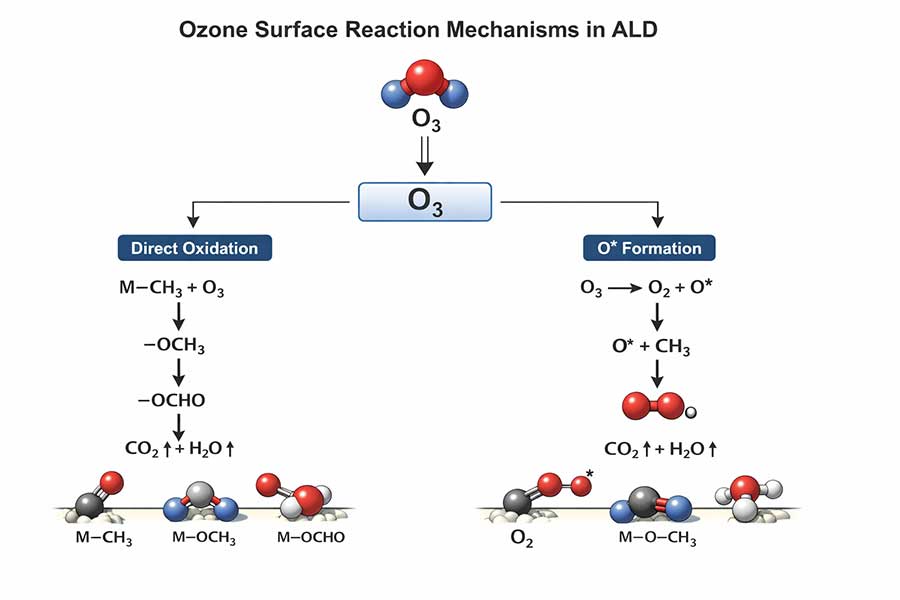 臭氧在 ALD 中的表面反应机理研究进展